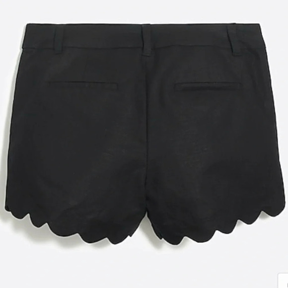 J Crew Factory Scalloped Black Shorts, NWT, Size 14, - Picture 4 of 7